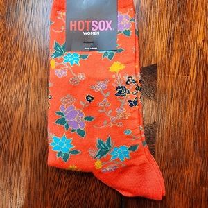 K. Bell - Floral Socks - Orange, Blue, Green, Purple, Gold - One Size - NWT